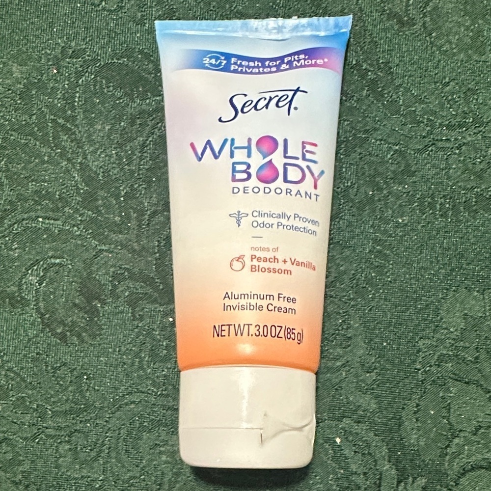 Secret Whole Body Deodorant - Peach & Vanilla Blossom Aluminum Free Invisible